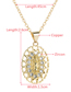Fashion Cruciform Brass Diamond Cross Necklace