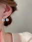Fashion Gold Alloy Diamond Cherry Stud Earrings