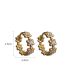 Fashion Ear Buckles - Gold Copper Diamond Flower Round Earrings