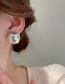 Fashion Light Blue Plastic Geometric Heart Stud Earrings