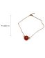 Fashion Red Metal Geometric Ball Necklace