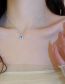 Fashion Necklace - Black Alloy Diamond Heart Necklace