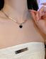 Fashion Silver Alloy Drip Oil Heart Necklace