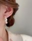 Fashion Pink Drip Oil Heart C-shaped Earrings