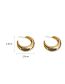 Fashion Gold Metal C-shaped Earrings
