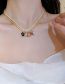 Fashion Necklace Accessories - White Champagne Geometric Diamond Square Drop Necklace Accessory