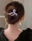 Fashion Figure 8 Clip - Gold Oval Alloy Set Pearl Twist Hair Clip