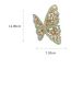 Fashion Grab Clip - Green Alloy Diamond And Pearl Butterfly Grab Clip