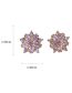 Fashion 7# Pink Diamond Zirconium Tassel Diamond Stud Earrings In Metal