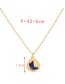 Fashion Gold-4 Copper Drip Butterfly Pendant Necklace