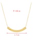 Fashion Gold-2 Copper Crescent Pendant Necklace