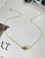 Fashion Gold-4 Copper Drip Geometric Pendant Necklace