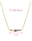 Fashion Gold-2 Copper Set Zircon Heart Pendant Pendant Necklace