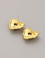Fashion Blue Brass Diamond Irregular Love Stud Earrings