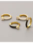 Fashion Black Bronze Diamond Drop Oil Geometric Round Earrings