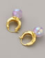 Fashion Colorful Beads Solid Copper Geometric Pearl Earrings