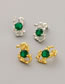 Fashion Gold Brass Diamond Geometric Irregular Stud Earrings