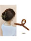 Fashion Frosted Gradient Coffee Color Acrylic Large Cross Word Grab Clip