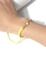 Fashion Yellow Alloy Diamond Ecg Heart Cord Bracelet