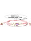 Fashion Pink Alloy Diamond Ecg Heart Cord Bracelet