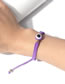 Fashion Purple Cord Braided Resin Eye Bracelet