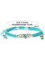Fashion Blue Alloy Diamond Heart String Bracelet