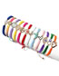 Fashion Color Alloy Diamond Geometric Colorful Cord Braid Bracelet
