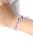 Fashion Purple Alloy Diamond Drop Oil Eye String Bracelet