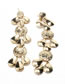 Fashion Gold Alloy Geometric Waterdrop Tassel Drop Earrings