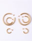 Fashion Gold 30mm Titanium Steel Geometric C-shaped Earrings