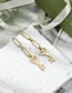 Fashion Gold Stainless Steel Key Earrings