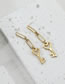 Fashion Gold Stainless Steel Key Earrings