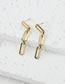 Fashion Steel Color Stainless Steel Chain Stud Earrings