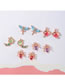 Fashion 11# Copper Diamond Insect Stud Earrings