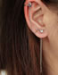 Fashion 08 Right Ear Bronze Diamond Seahorse Star Chain Tassel Earrings