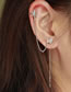 Fashion 18 Left Ear Copper Inlaid Zirconium Butterfly Tassel Ear Wire