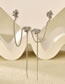 Fashion Silver Copper Inlaid Zirconium Butterfly Tassel Ear Wire