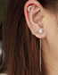 Fashion 09 Right Ear Brass Inlaid Zirconium Geometric Chain Tassel Ear Wire