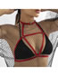 Fashion Red Elastic Bandage Halter Cutout Body Chain