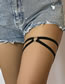 Fashion Silver Double Stretch Bandage Love Leg Chain
