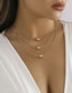 Fashion Gold Solid Copper Geometric Multilayer Ball Necklace