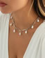 Fashion Gold Resin Pearl Fringe Necklace