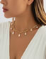 Fashion Gold Resin Pearl Fringe Necklace