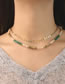 Fashion Stone Gold Plated Copper Stone Beaded Necklace