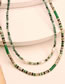 Fashion Chlorite Solid Copper Chrysanthemum Beaded Necklace