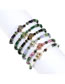 Fashion Green Diamond Mixed Color Semi-precious Beaded Diamond Symbol Bracelet