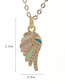 Fashion Color-2 Brass Gold Plated Zirconium Wings Necklace