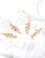 Fashion Color-3 Brass Gold Plated Drop Oil Leaf Necklace With Diamonds