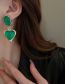 Fashion Light Purple Metal Geometric Pleated Oval Heart Stud Earrings