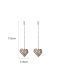 Fashion Gold Zirconium Heart Earrings In Metal